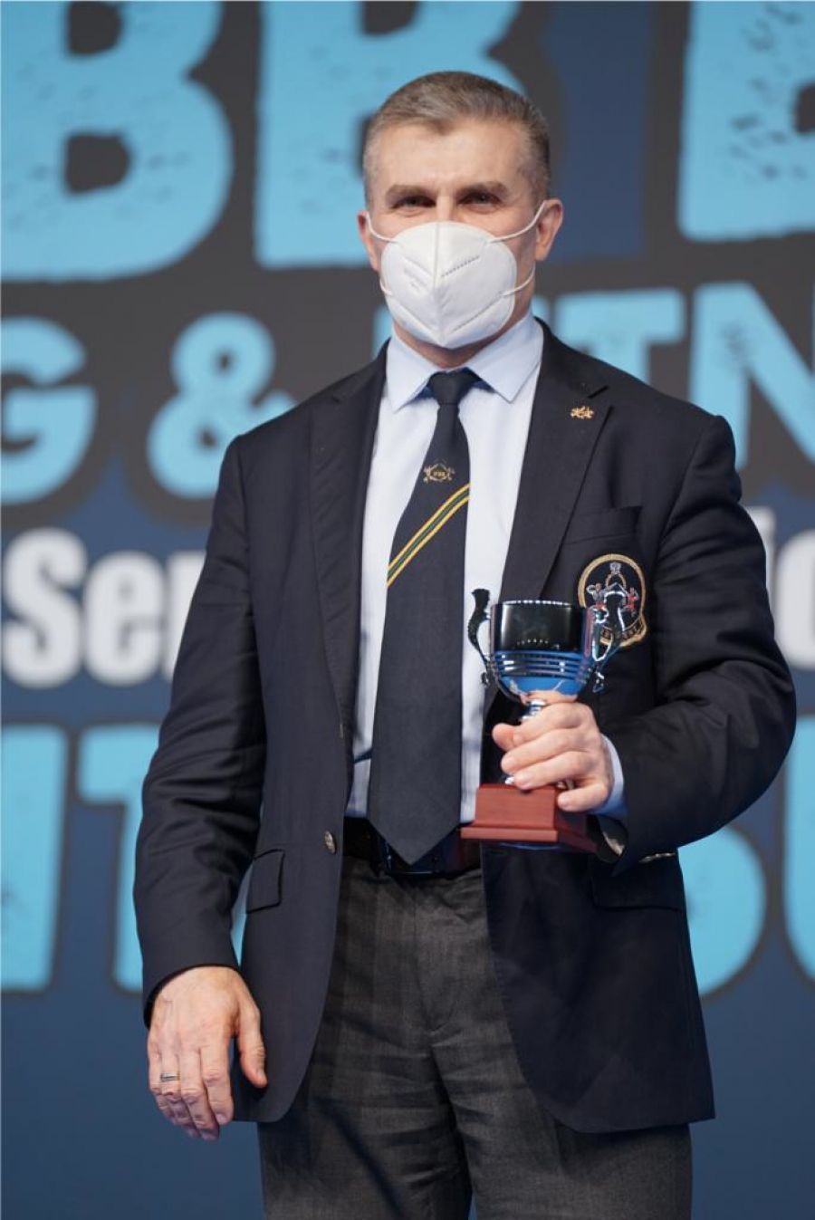 В общем зачете чемпионата Европы по бодибилдингу сборная России заняла первое место. На фото: президент федерации бодибилдинга России Александр Вишневский