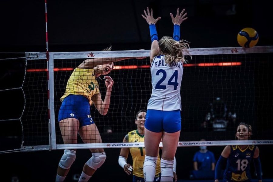 Воспитанница алтайского волейбола Екатерина Пипунырова дебютировала в составе сборной России в матче Лиги наций 